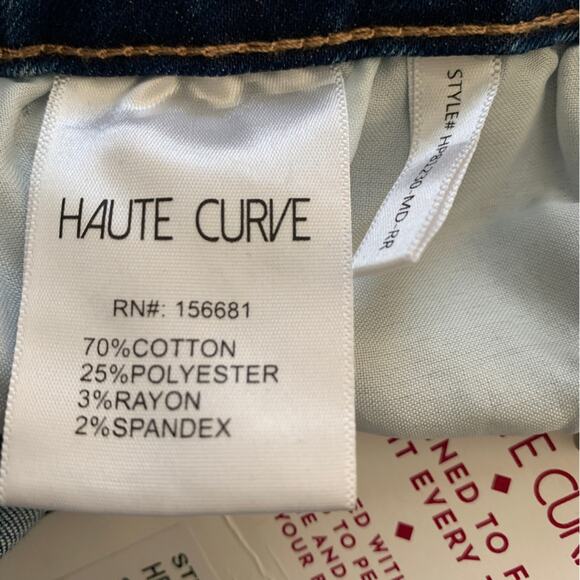 Haute Curve Jeans Medium Wash Distressed High Rise Skinny Ankle Size 18 NEW - Picture 10 of 12